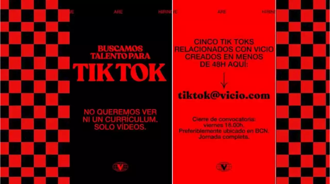 Vicio busca creador de contenido para TikTok