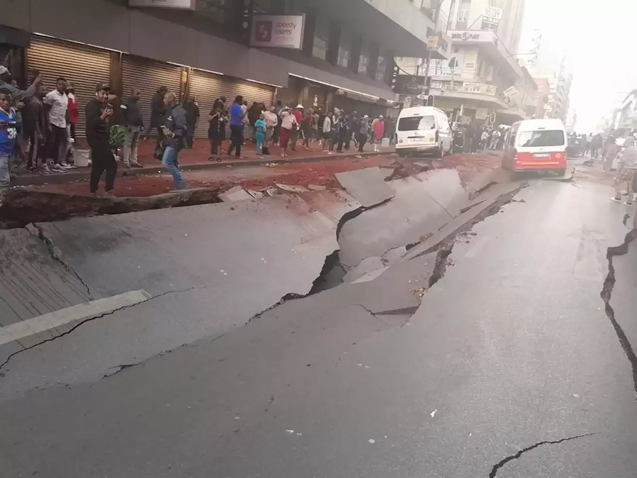 Moment entire road explodes in mystery blast in�South�Africa (Video/Photos)
