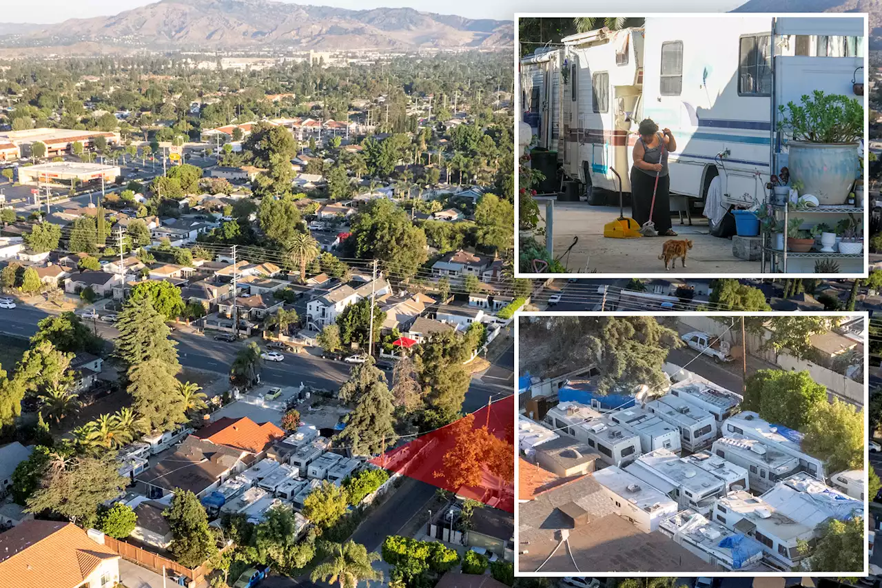 Illegal LA trailer park oozing feces and urine, making neighbors sick