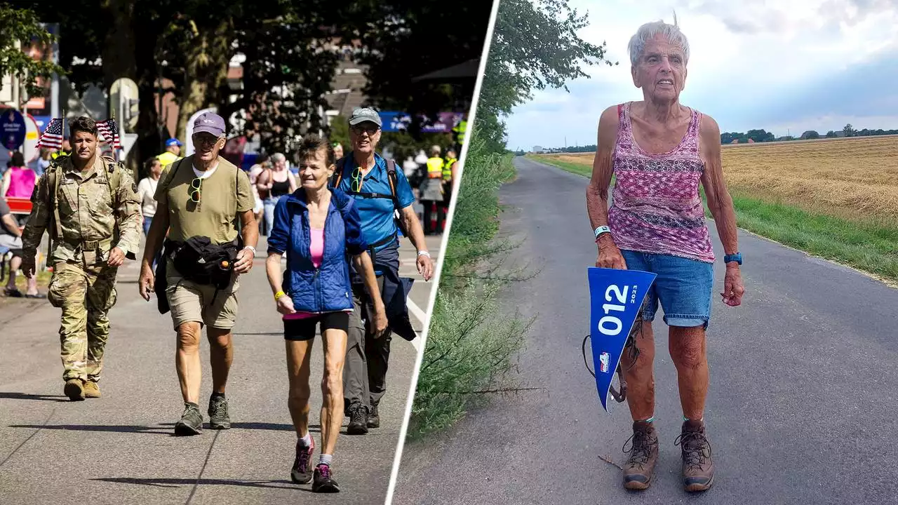 Blanche (89) komt te laat bij Vierdaagse Nijmegen maar blijft toch meedoen