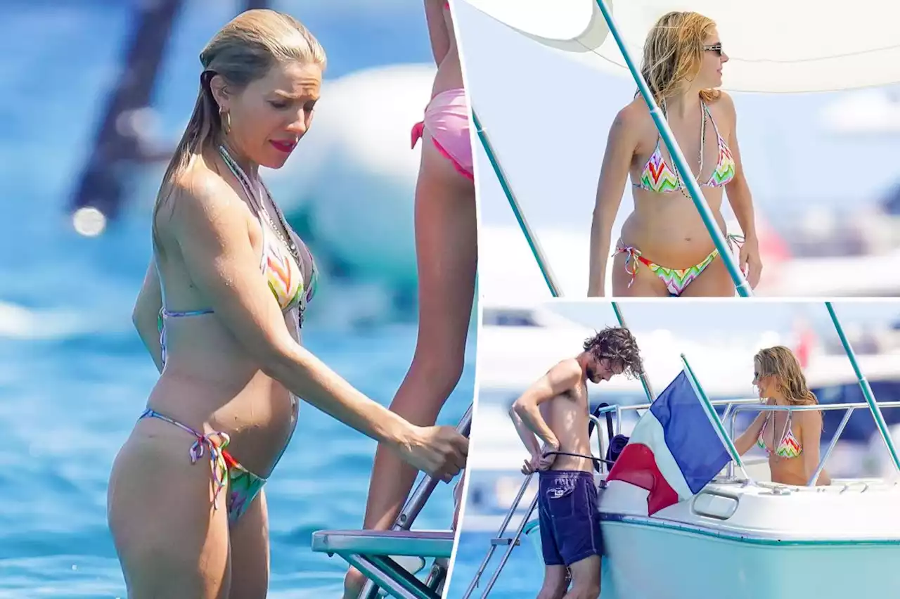 Sienna Miller, 41, wears tiny bikini during vacation in St. Tropez with boyfriend Oli Green, 26