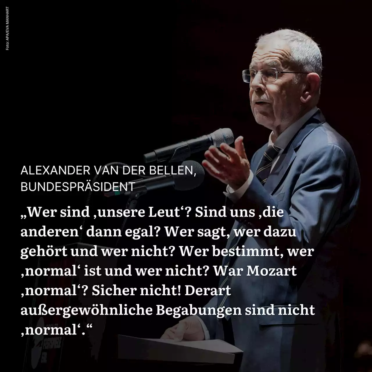 Van der Bellen kritisiert Mikl-Leitner in Bregenz: „War Mozart ‚normal‘? Sicher nicht!“