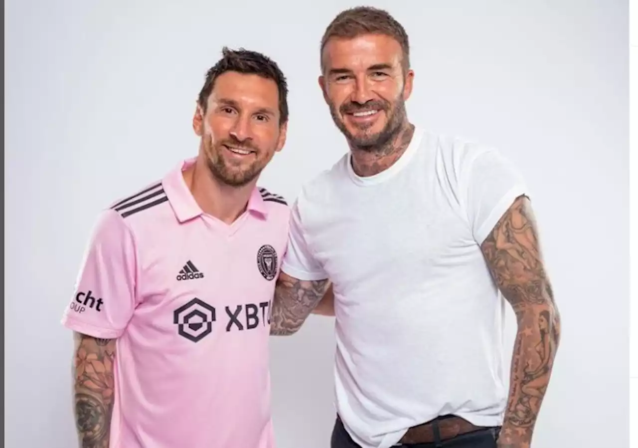 Messi has landed. Beckham welcomes a legend