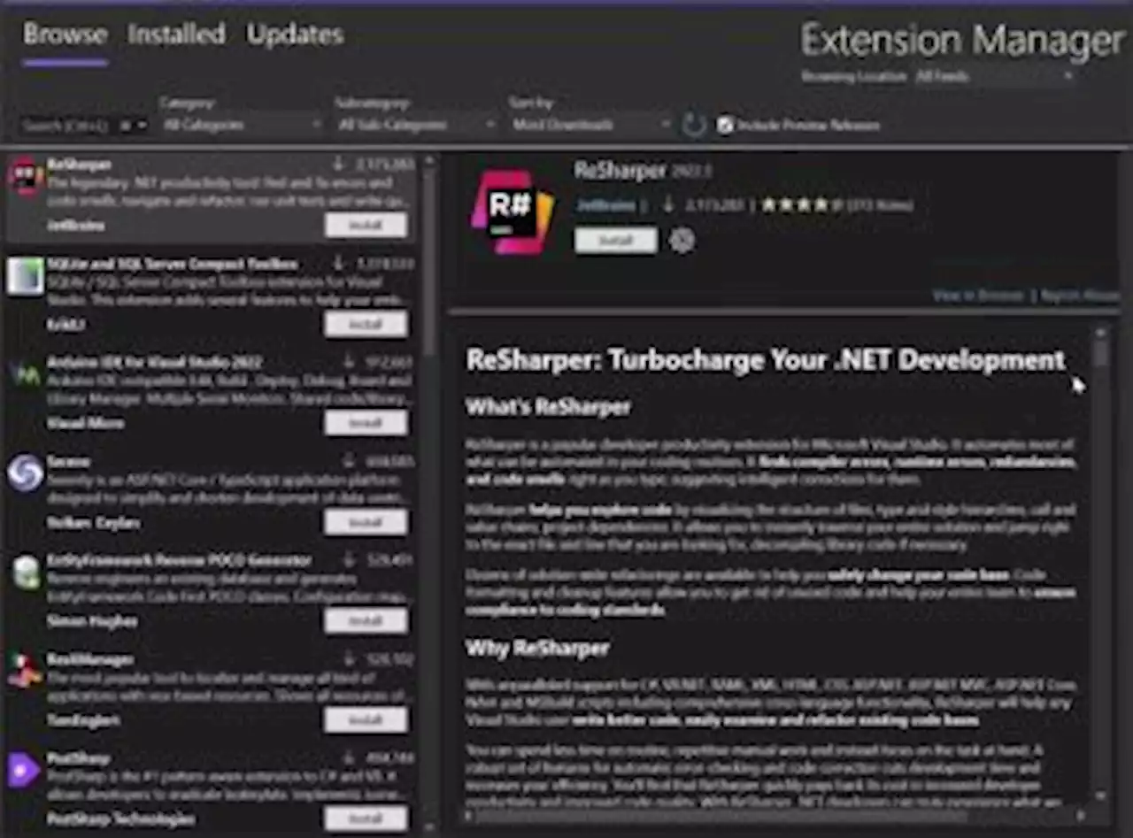 Microsoft zeigt überarbeiteten Extension Manager für Visual Studio