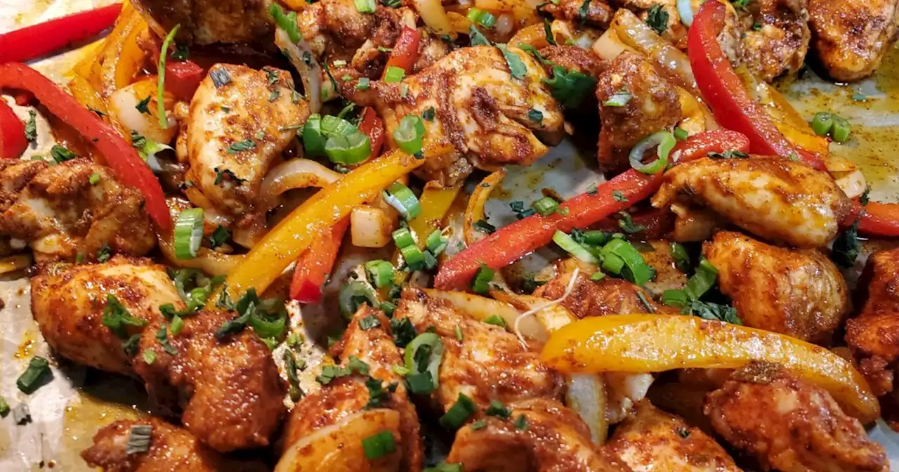 Serve quick and easy sheet-pan chicken fajitas for dinner tonight