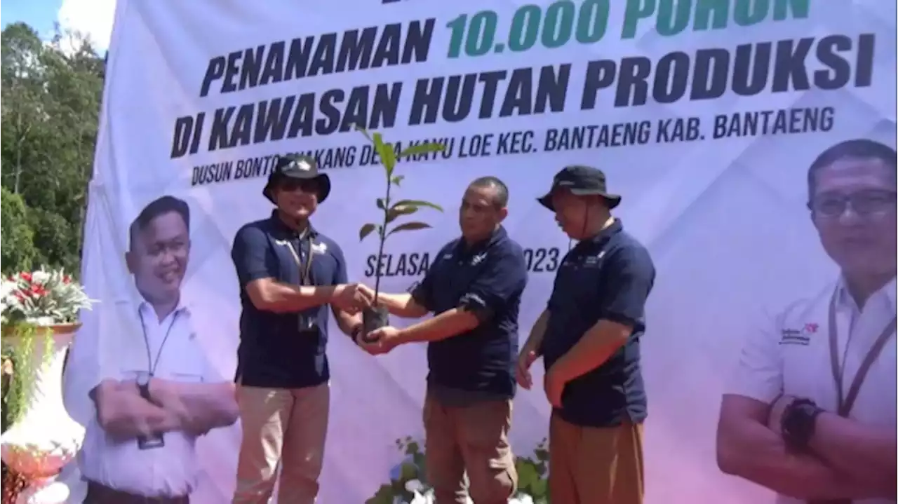 PT. Telkom Indonesia Tanam 10.000 Pohon Produktif di Kawasan Hutan Produksi di Kabupaten Bantaeng