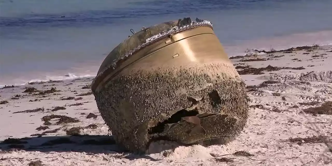 Car-sized object that washed up on remote beach is thought to be space junk