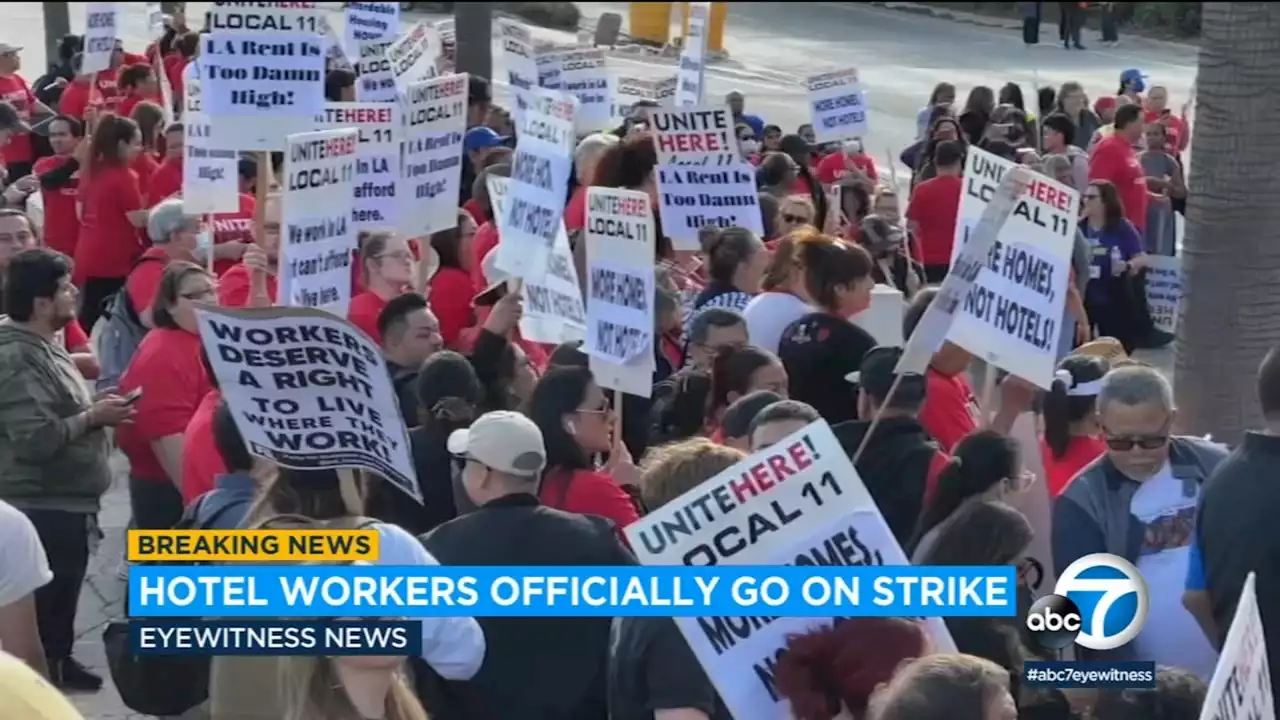 Thousands of SoCal hotel workers on strike after negotiations for higher pay, better benefits fail