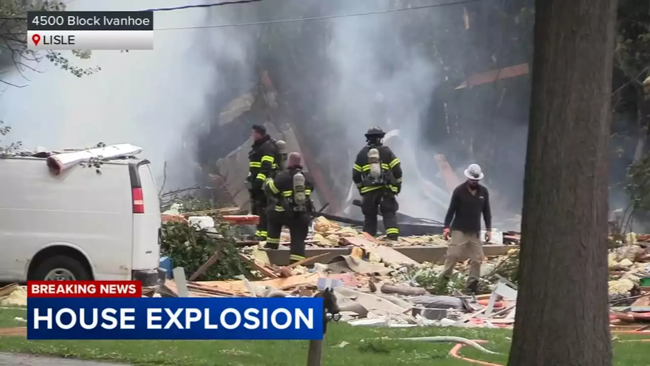 Drone captures aftermath of Lisle house explosion