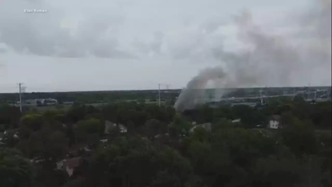 Drone captures aftermath of apparent Lisle house explosion