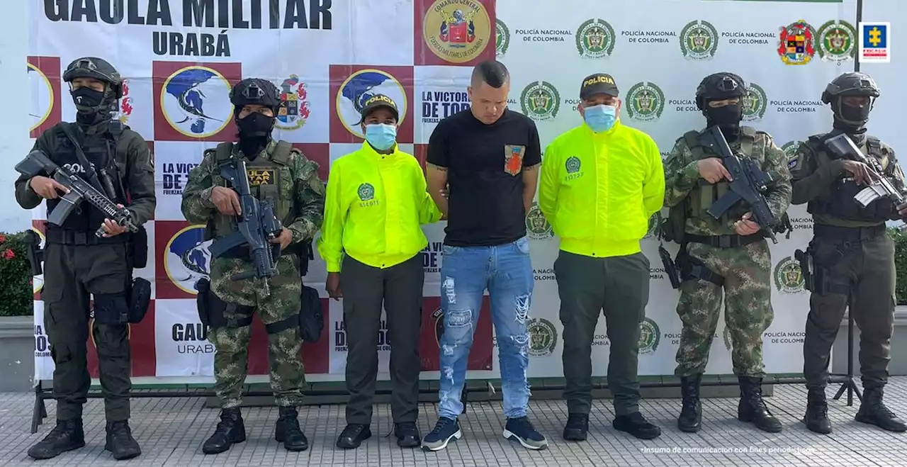 Cae ‘Mono Guasa’, jefe del ala sicarial del ‘Clan del Golfo’ en Urabá