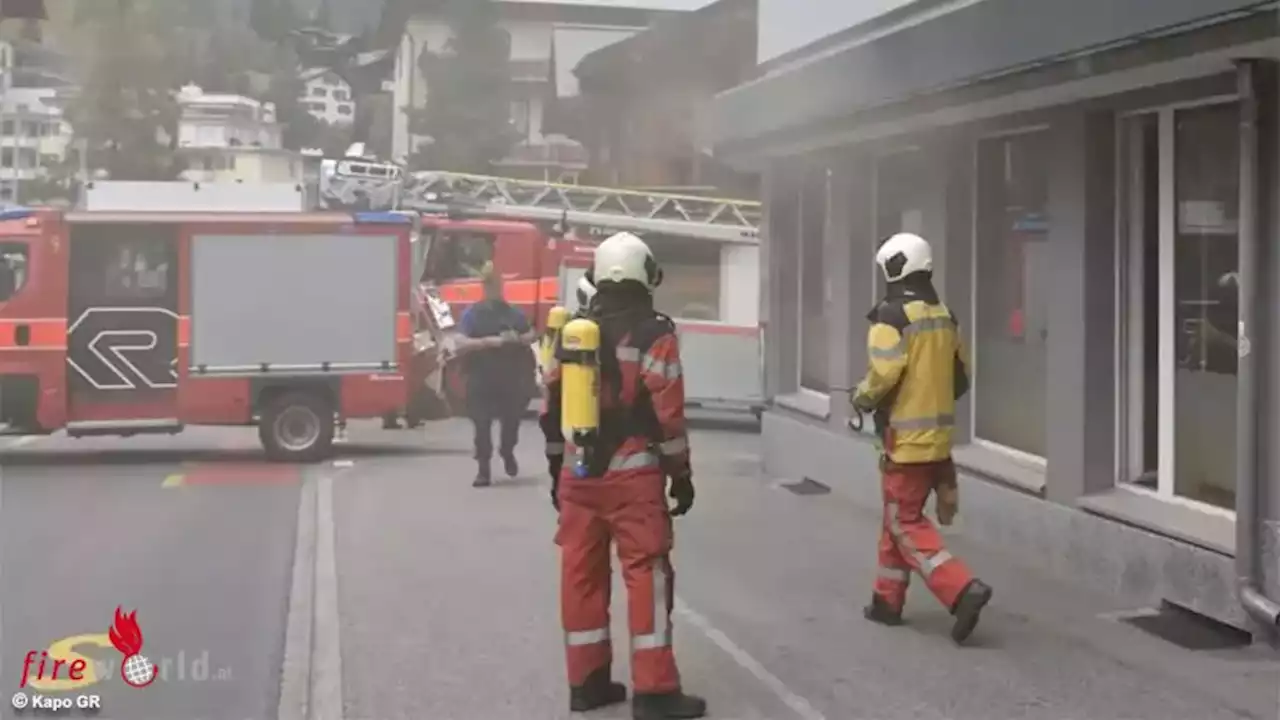 Schweiz: Rauchentwicklung in einem Hotel in Davos