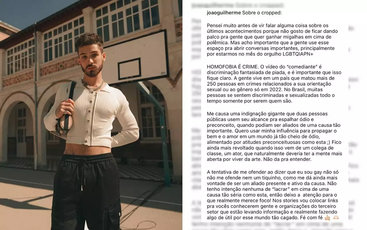 De Nego Di a Rafael Cardoso: entenda a polêmica do cropped do João Guilherme