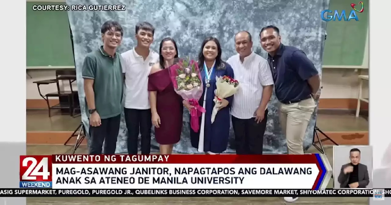 Son and daughter of janitors graduate with honors from Ateneo