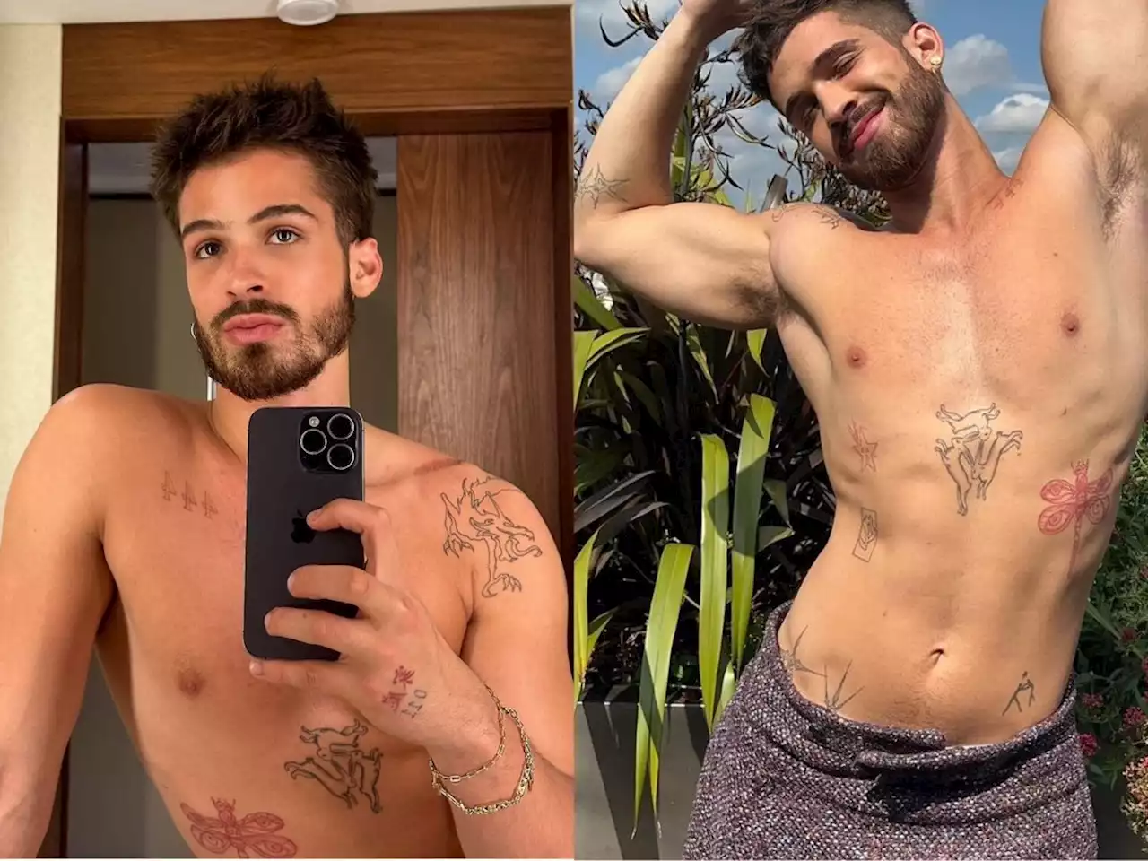 Ex-atores mirins como Thomaz Costa e João Guilherme transformaram o corpo com tatuagens. Confira fotos