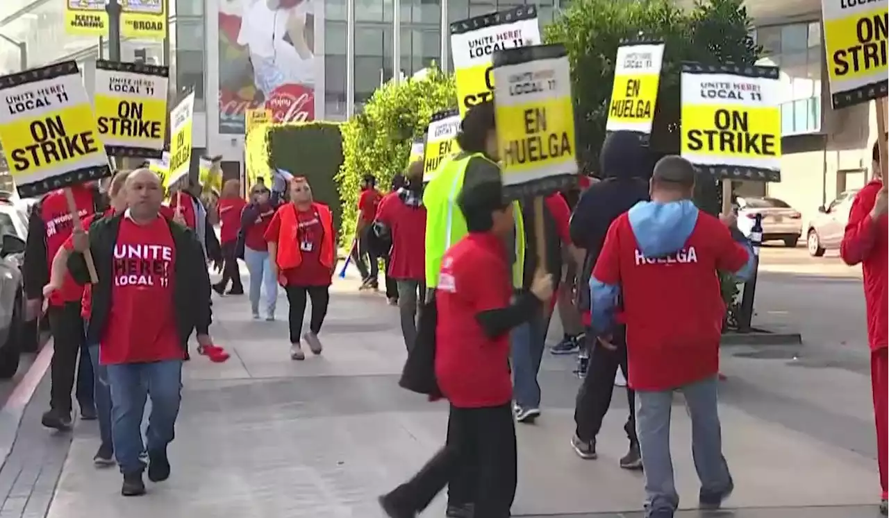 Hotel hospitality workers in LA and Orange counties begin strike