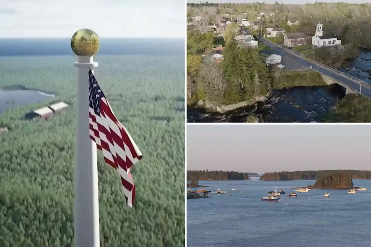 Plan to build world’s tallest flagpole — bigger than the Empire State Building — with massive American flag divides tiny Maine town