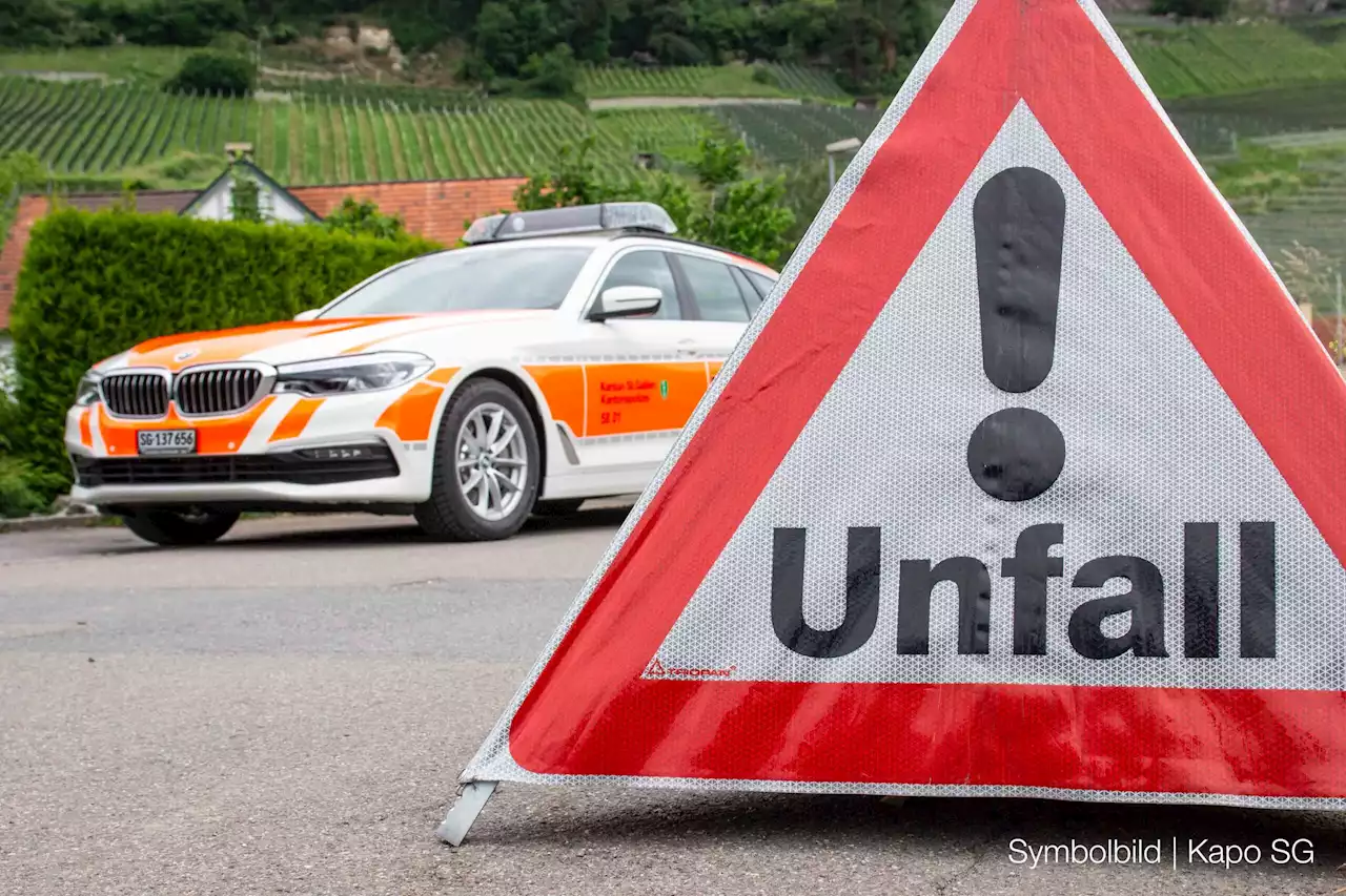 Wittenbach SG: Überholendem Auto ausgewichen und verletz worden