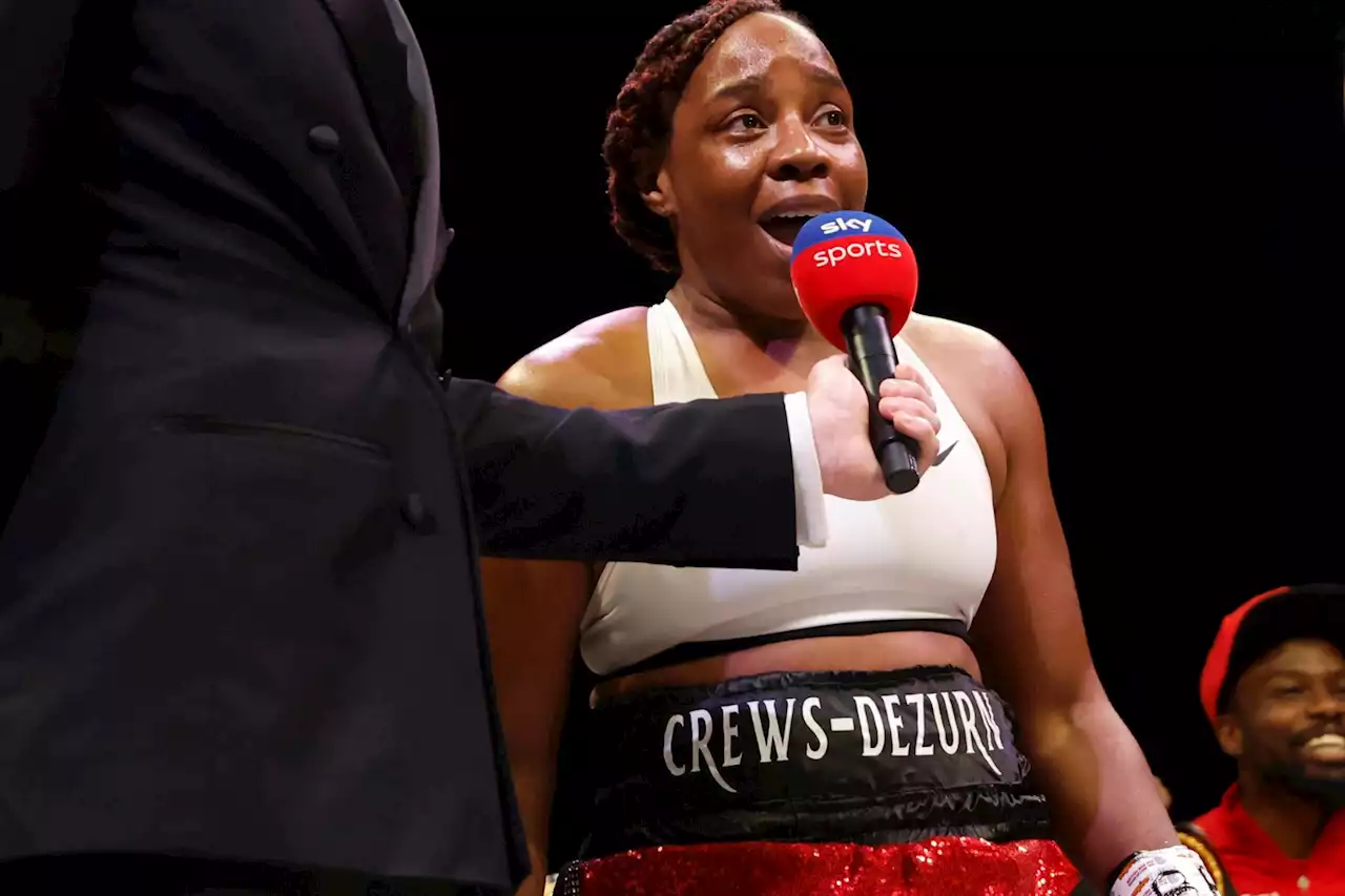 Franchón Crews-Dezurn sings USA national anthem HERSELF before undisputed title fight against Savannah Marshall