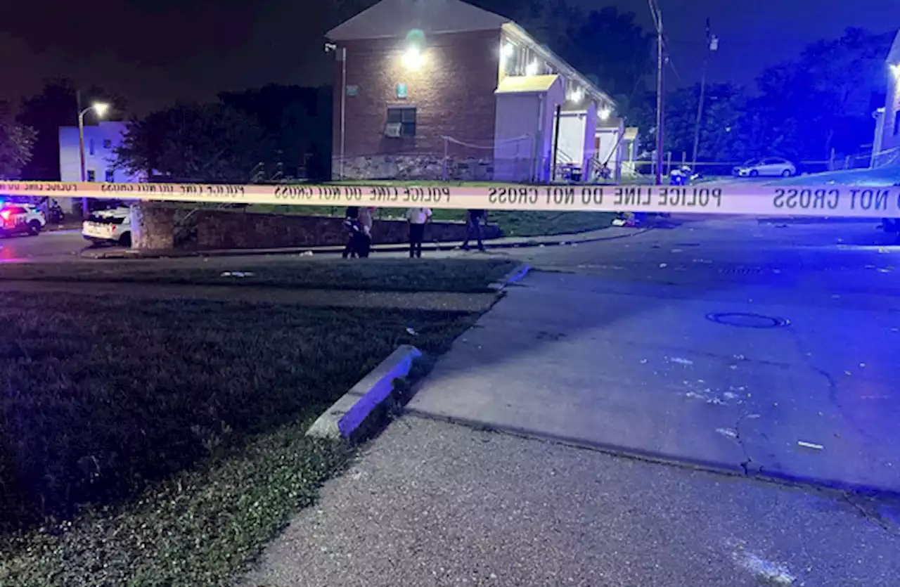 Police at the scene of 'mass shooting' in Baltimore