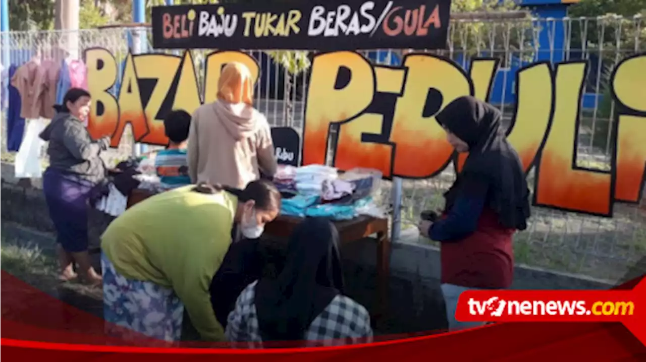 Bayar Baju Baru dengan Sembako di Bazar Peduli, Hasilnya Diberikan Bagi yang Membutuhkan