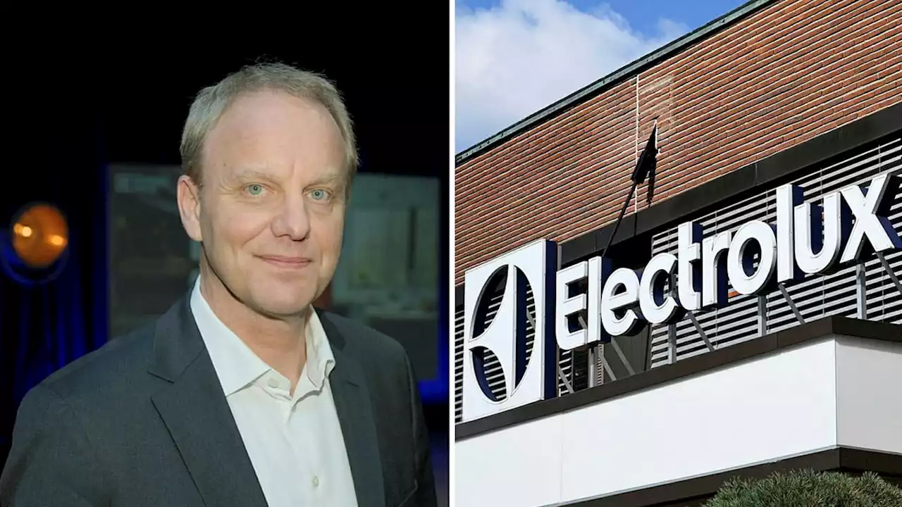 Triss i svarte Petter bakom Electrolux kollaps