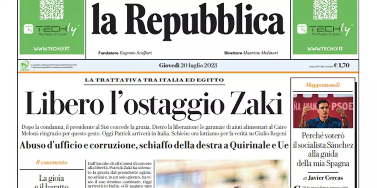 Le prime pagine di oggi - Il Post