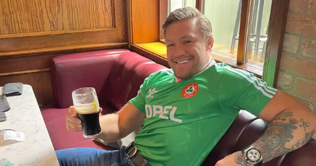 Conor McGregor watches Australia v Ireland in his pub days after fleeing funeral