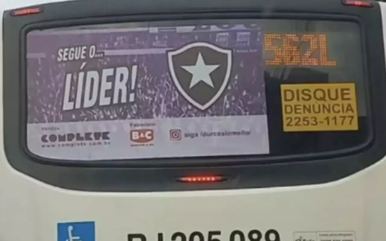 Empresário estampa 80 ônibus com mensagem sobre o Botafogo: 'Segue o líder' | Botafogo | O Dia