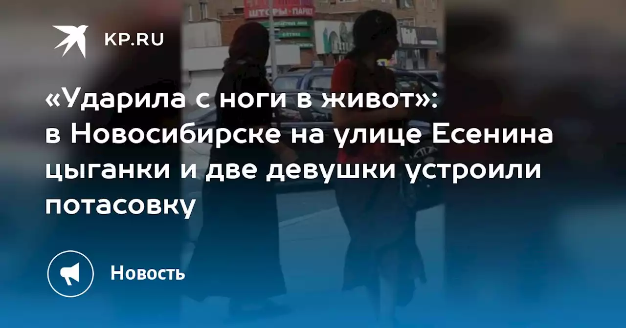 «Ударила с ноги в живот»: в Новосибирске на улице Есенина цыганки и две девушки устроили потасовку