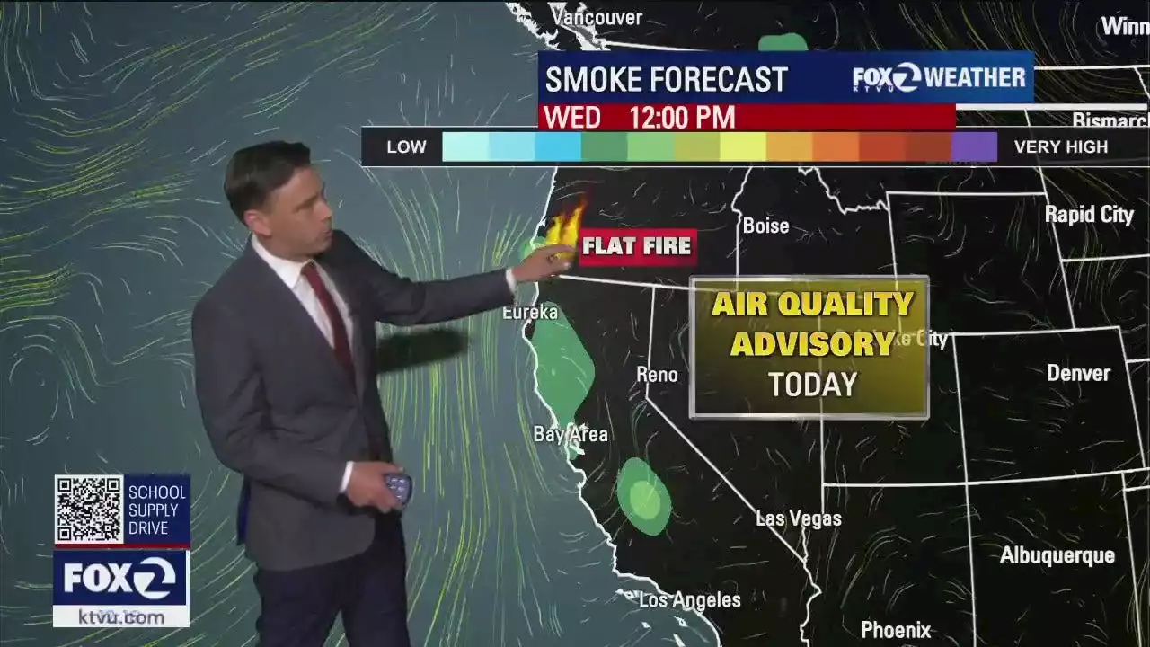 Air quality advisory issued for Bay Area due to smoke from Oregon wildfire