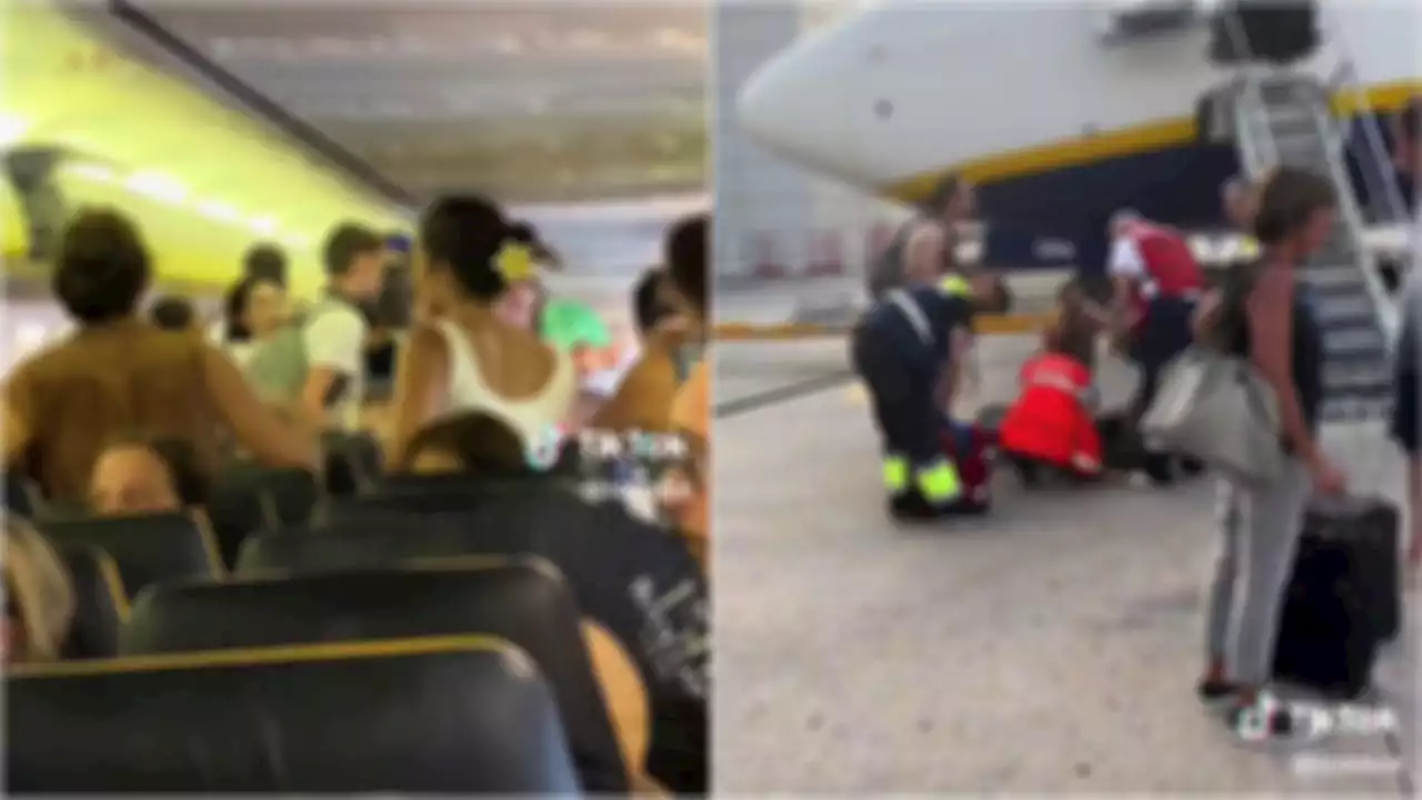 Chiusi ore sull'aereo al caldo, arrivano le ambulanze: il video dei malori su TikTok