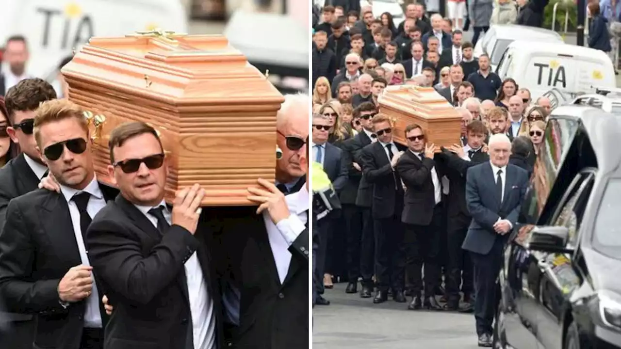 Ronan Keating weeps as he pays tribute to brother Ciarán at funeral after horror crash death