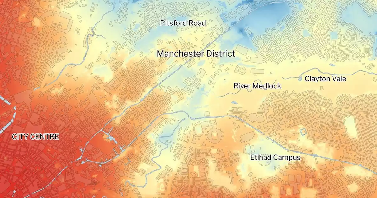 MAPPED: The parts of Manchester 'more than three degrees warmer' on hot days