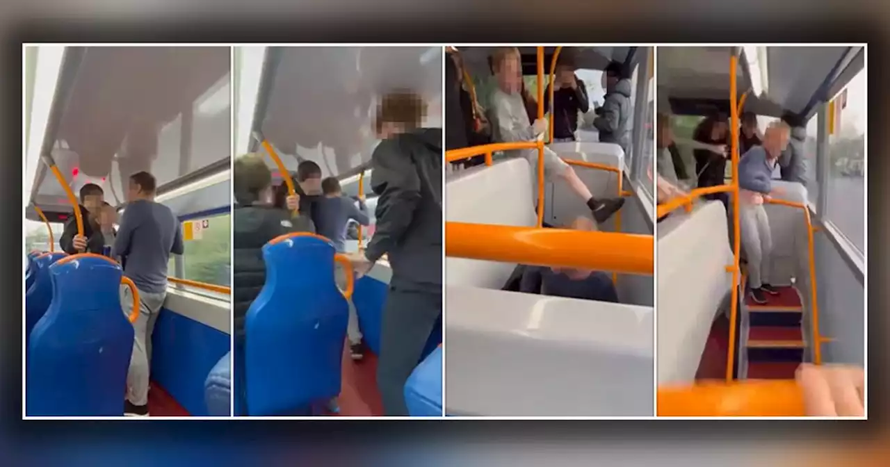 Sickening moment man attacked by gang of kids on Stagecoach bus