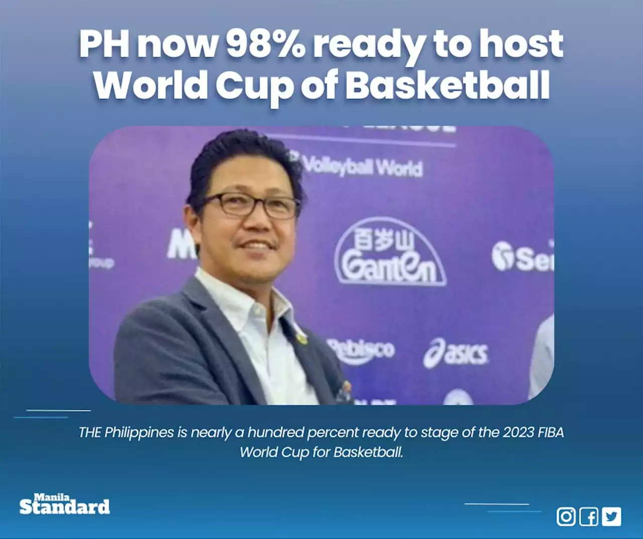 PH now 98% ready to host World Cup of Basketball