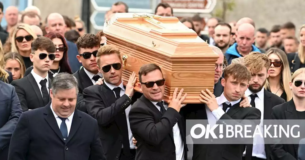 Ronan Keating carries coffin of brother Ciaran at funeral following car crash