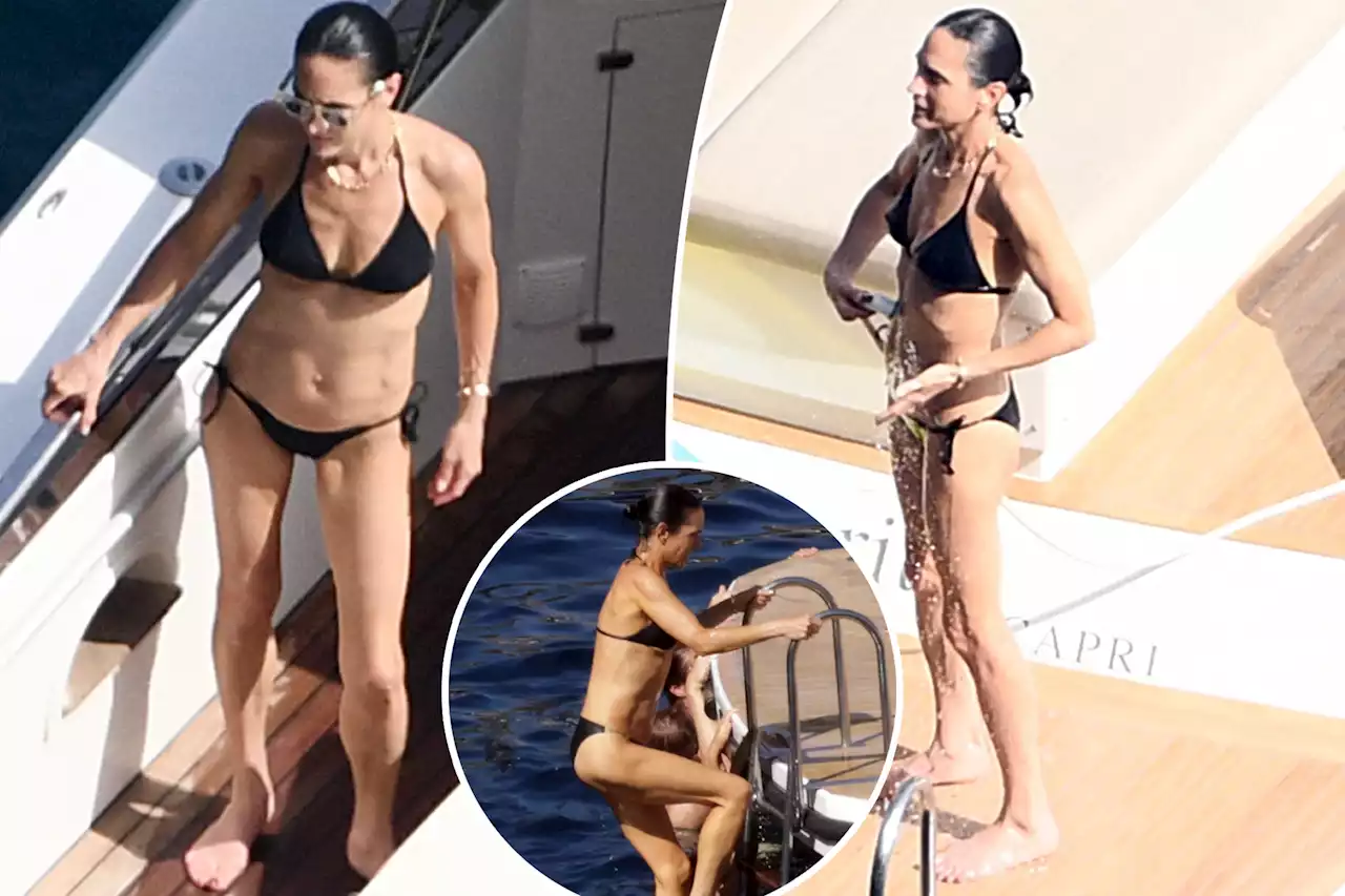 Jennifer Connelly, 52, shows off toned figure on luxe yacht vacation in Capri