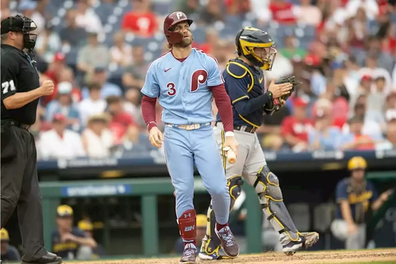 Phillies strike out 13 times and Taijuan Walker has ‘one bad inning’ in a 4-0 loss to the Milwaukee Brewers