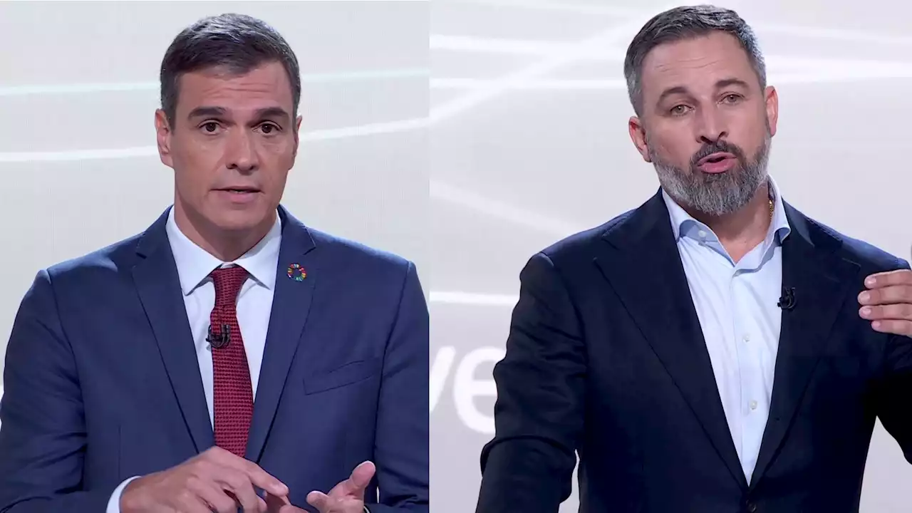 Sánchez cree que Feijóo no está en el debate porque 'se avergüenza' de Abascal y Vox carga contra los 'pactos' del PSOE con Bildu