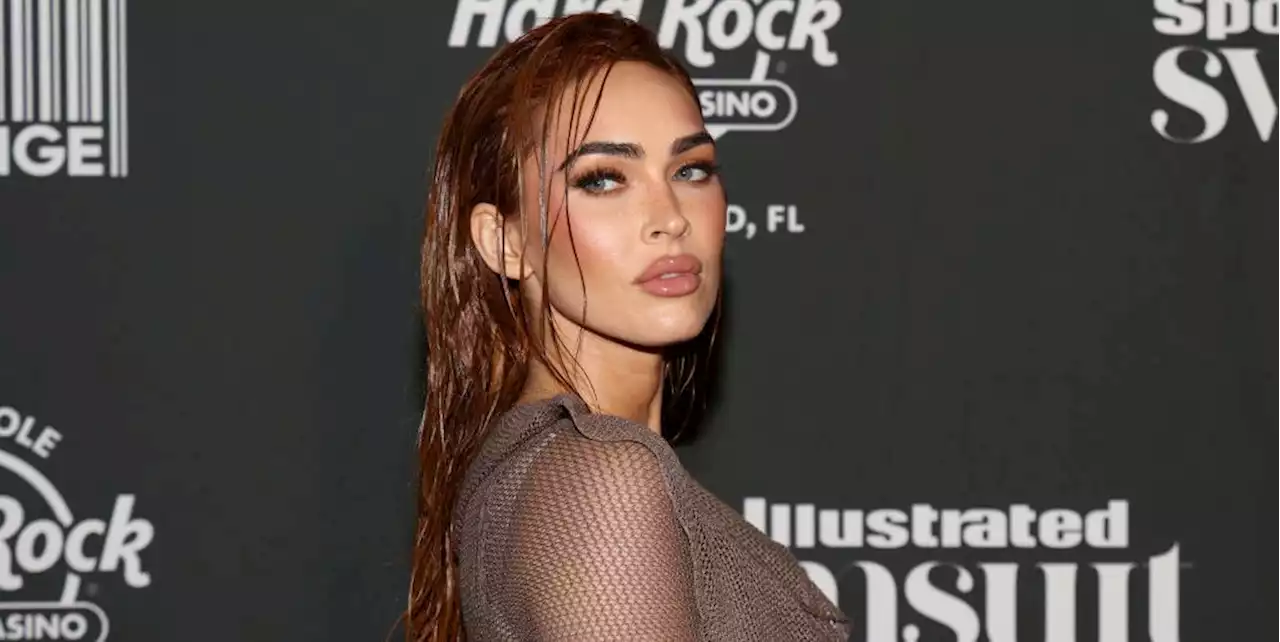 Megan Fox Gives Forest Fairycore Vibes in See-Through Knitted Black Maxi Dress