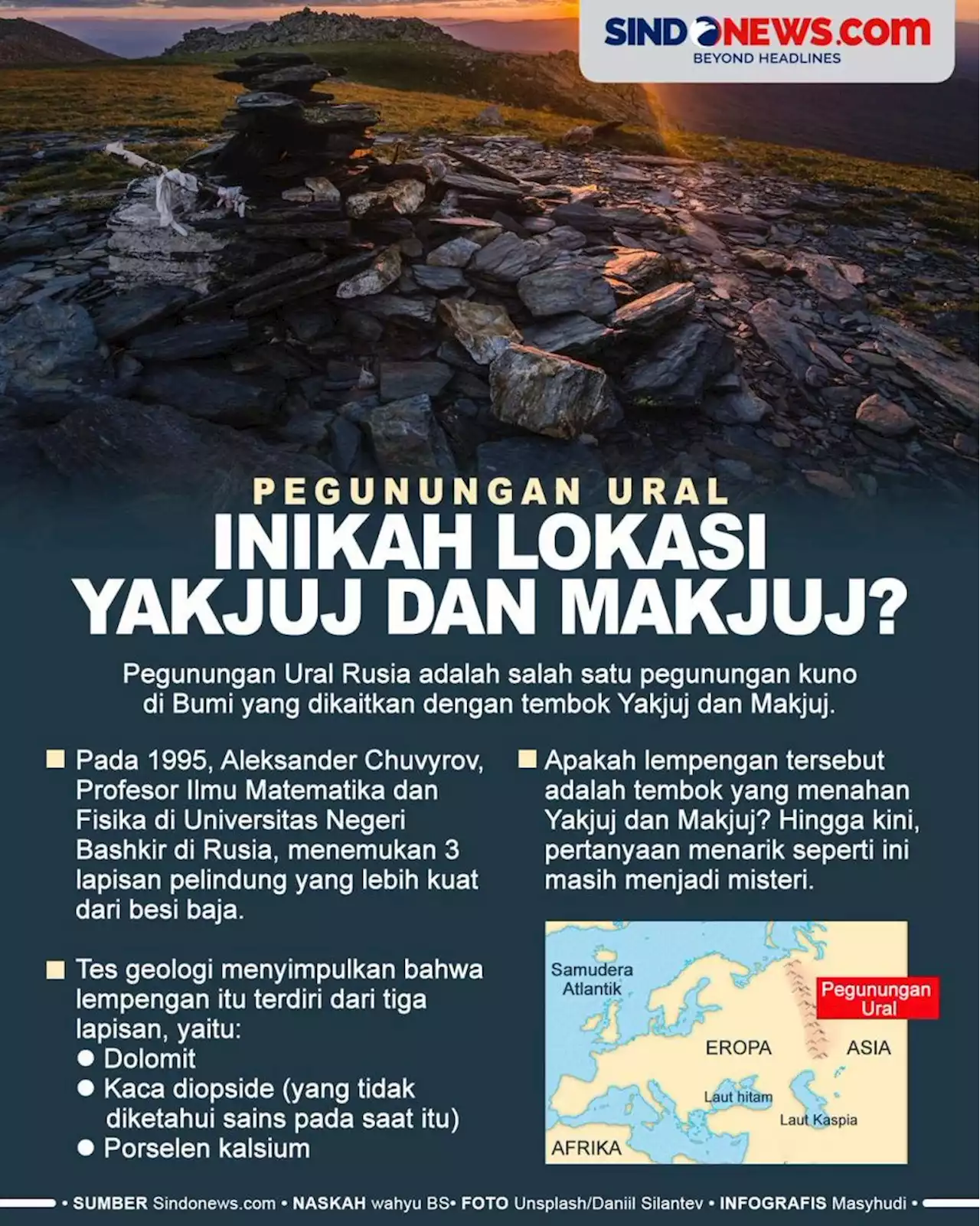 Lapisan Tembok Aneh di Pegunungan Ural, Inikah Lokasi Yakjuj Makjuj?