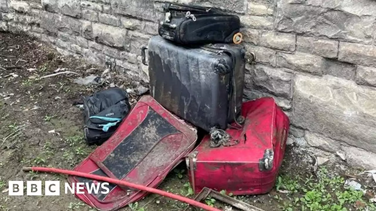 Dumped suitcases caused River Calder sewage leak