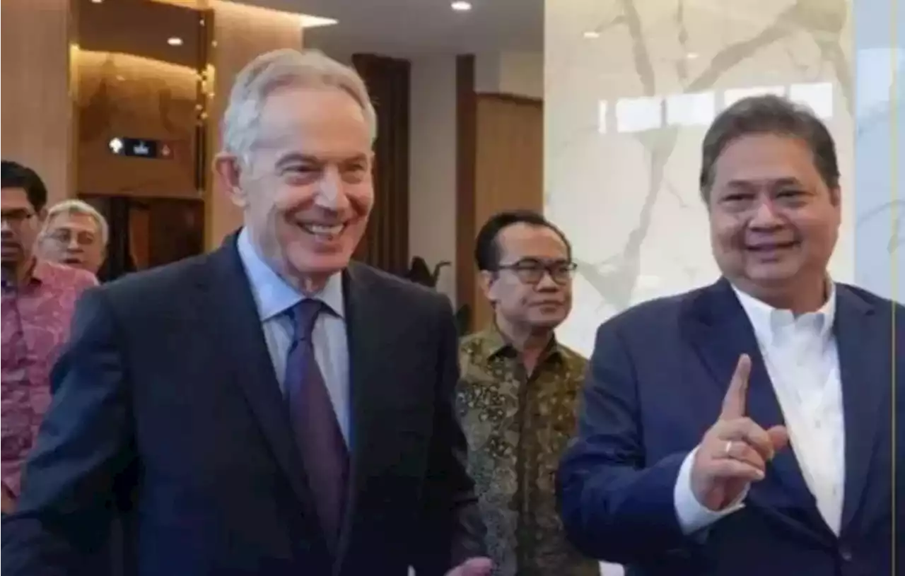 Airlangga Bertemu Tony Blair, Ini yang Dibahas