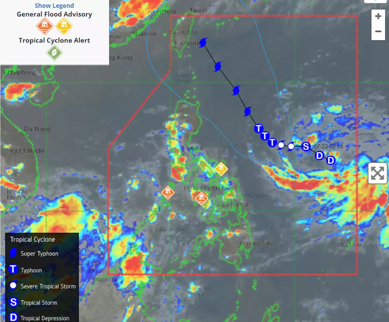 PAGASA: Egay may become a tropical storm in next 12 hours