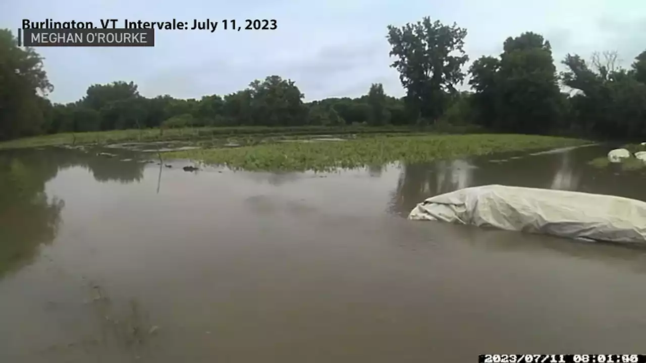 Watch: Time-lapse video shows impact of flooding on Vt. farm