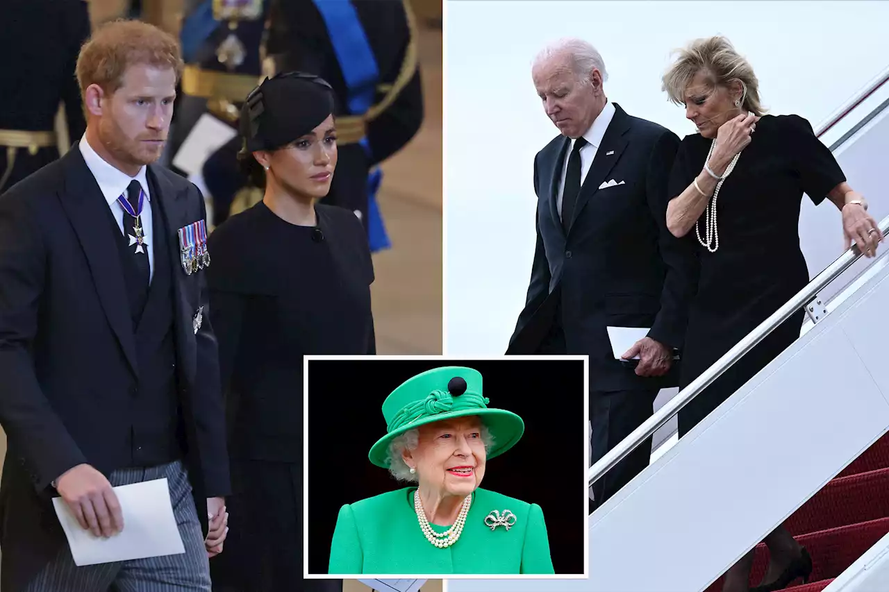 Prince Harry and Meghan Markle denied ride home from Queen Elizabeth’s funeral on Air Force One: report