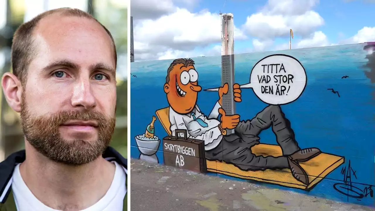 Serneke fick penis-satir på graffitivägg mitt i Göteborg