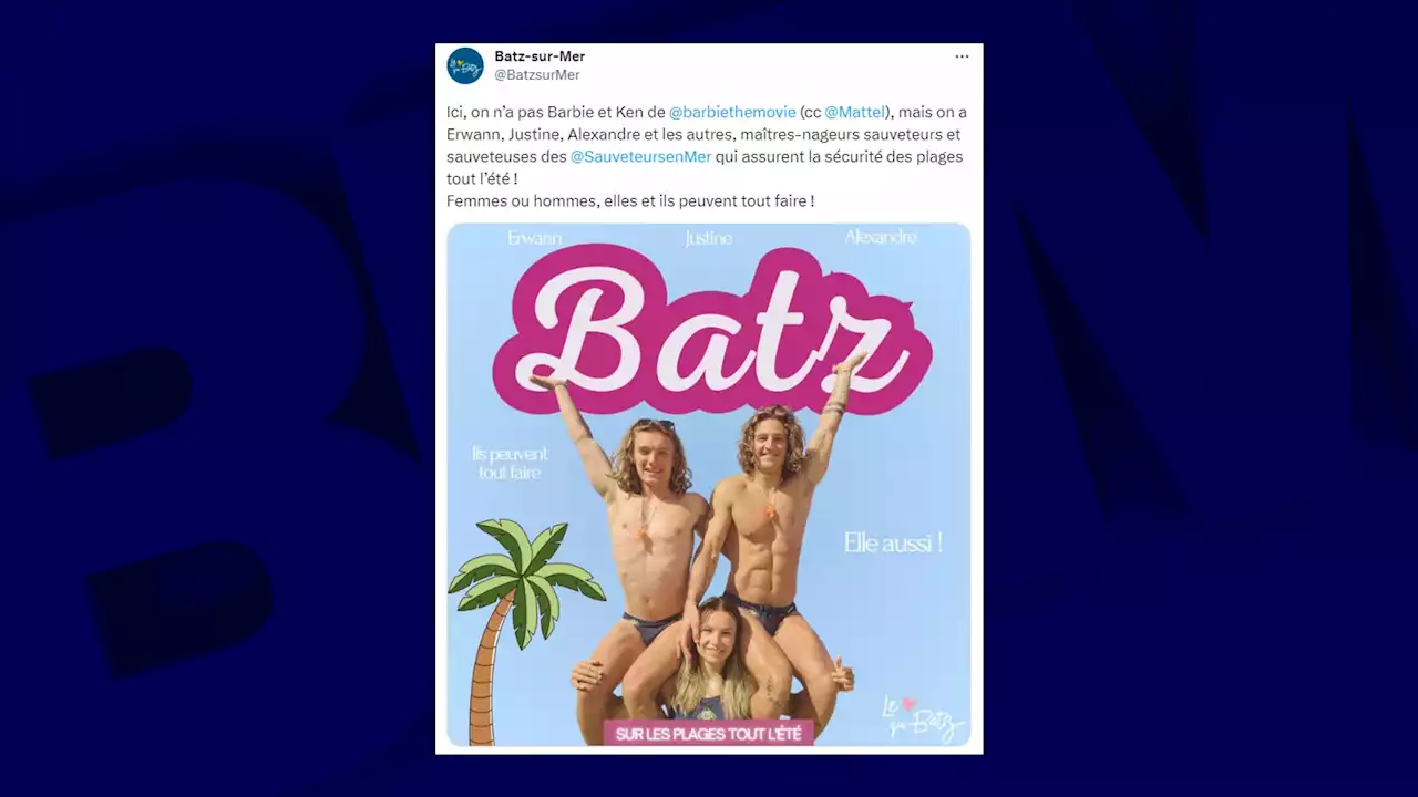 Loire-Atlantique: les affiches du film 'Barbie' détournées pour encourager à devenir sauveteuse en mer