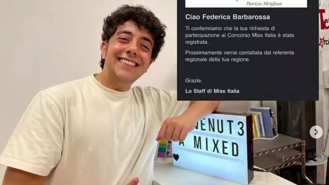 «Sono nato donna, ma mi sono sempre sentito uomo». Federico (all'anagrafe Federica) si iscrive a Miss Italia